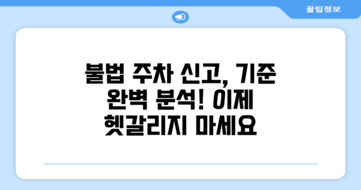 불법 주차 신고 기준 상세 분석
