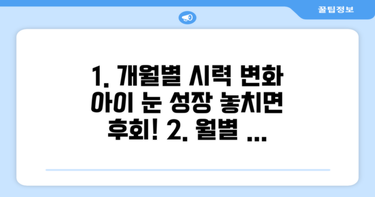 개월별 시력 변화와 특징