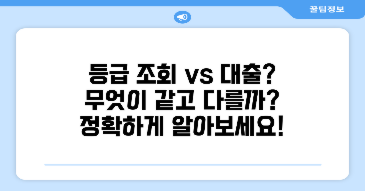 등급 조회 vs 대출 조회, 뭐가 다를까?