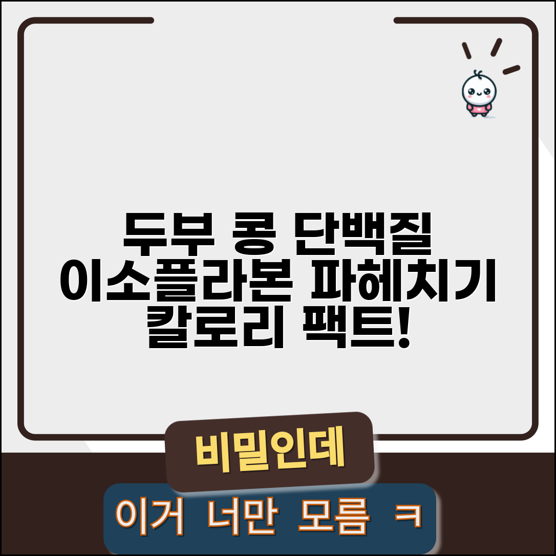 두부 콩류 칼로리 식물성 단백질 이소플라본표