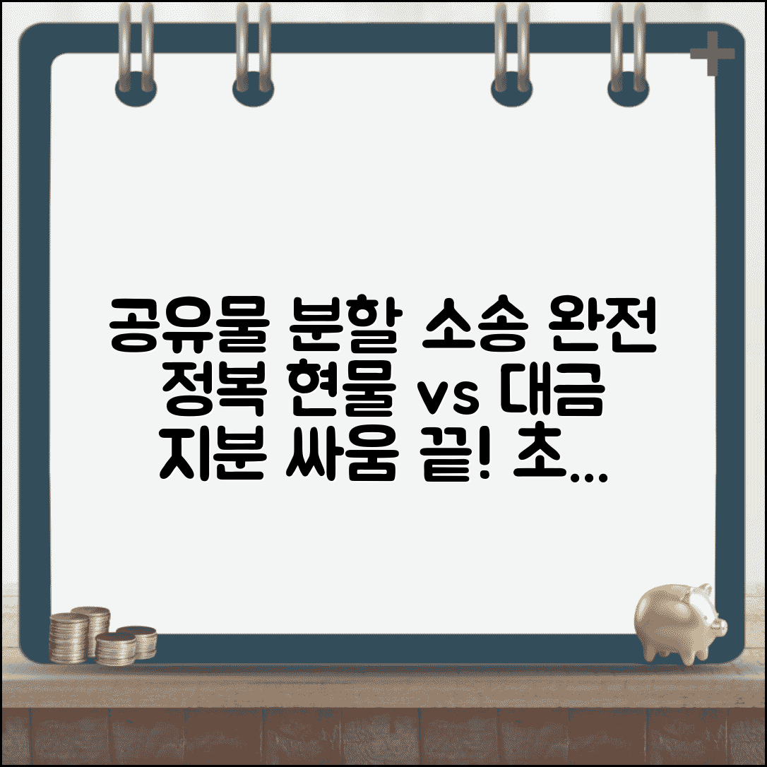 공유물분할 청구소송 절차 총정리 | 현물분할 vs 대금분할 | 공유지분 정리방법