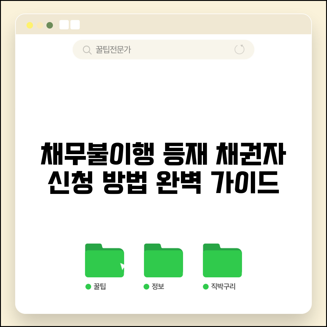 채무불이행자 명부등재 신청방법 | 채권자가 진행하는 절차 상세 안내