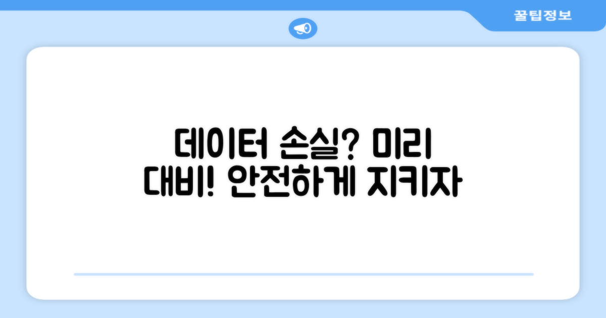 데이터 손실 위험, 미리 대비하자