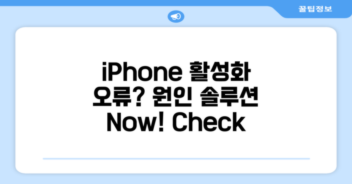 iPhone 활성화 오류 원인 분석