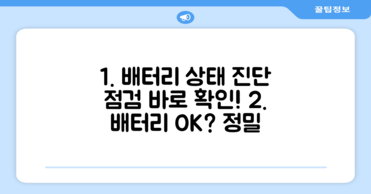 배터리 상태 진단 및 점검