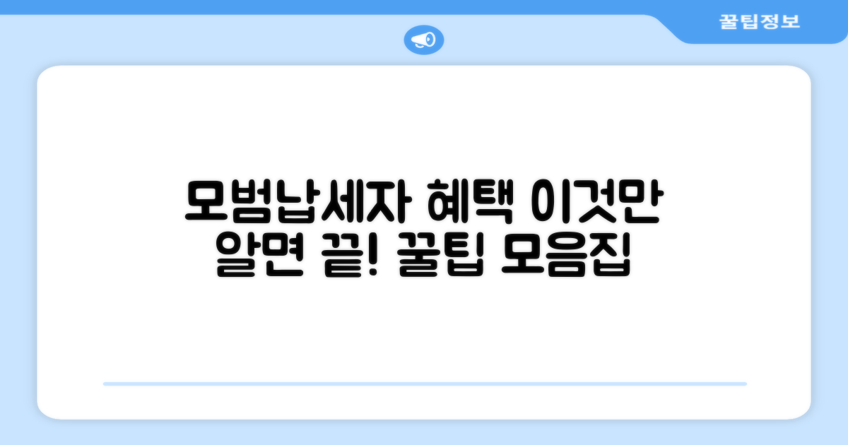 모범납세자 혜택 핵심 정리