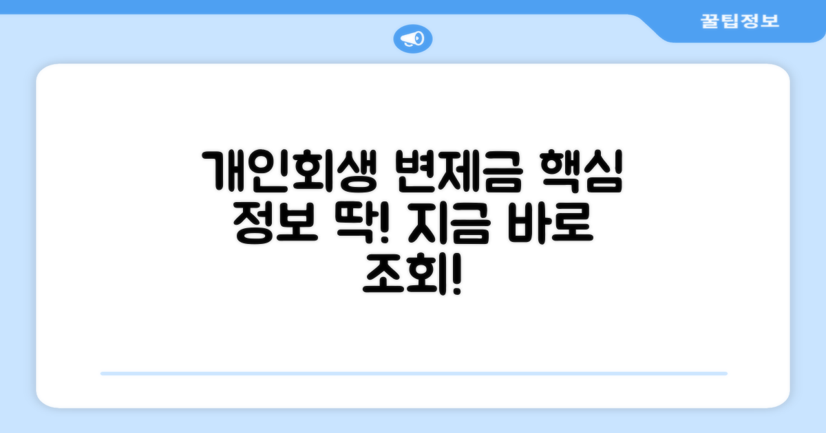 개인회생 변제금 조회 핵심
