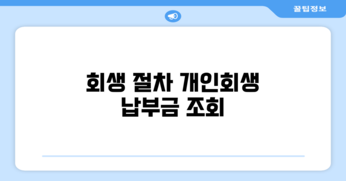 회생 절차, 개인회생 납부금 조회