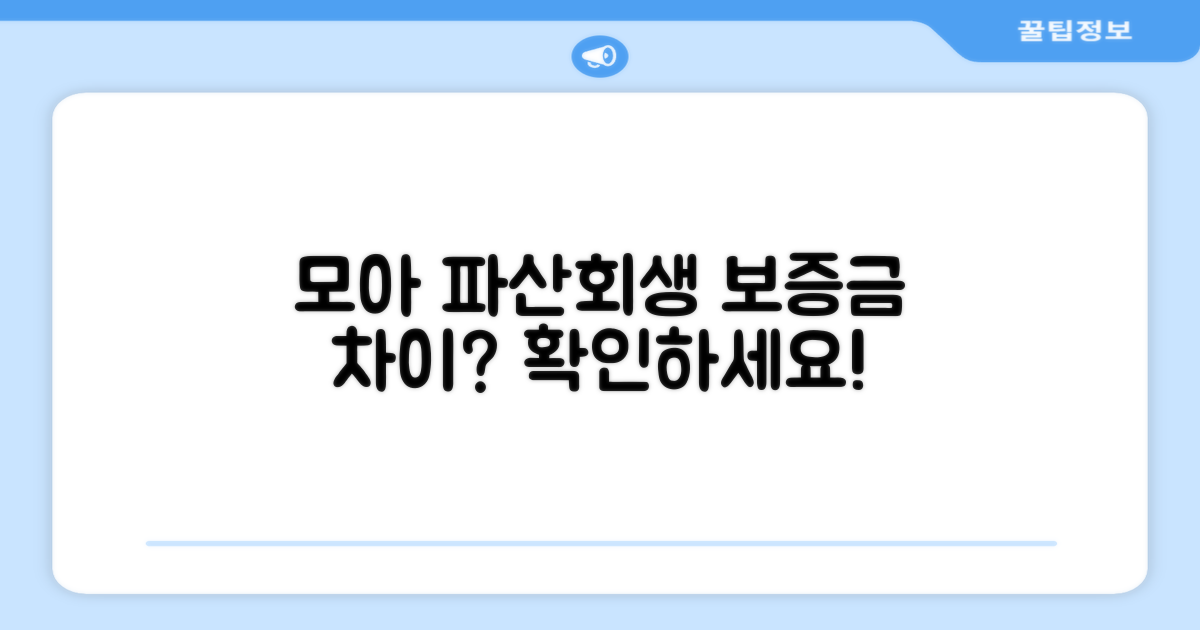 모아 파산 회생 보증금 차이