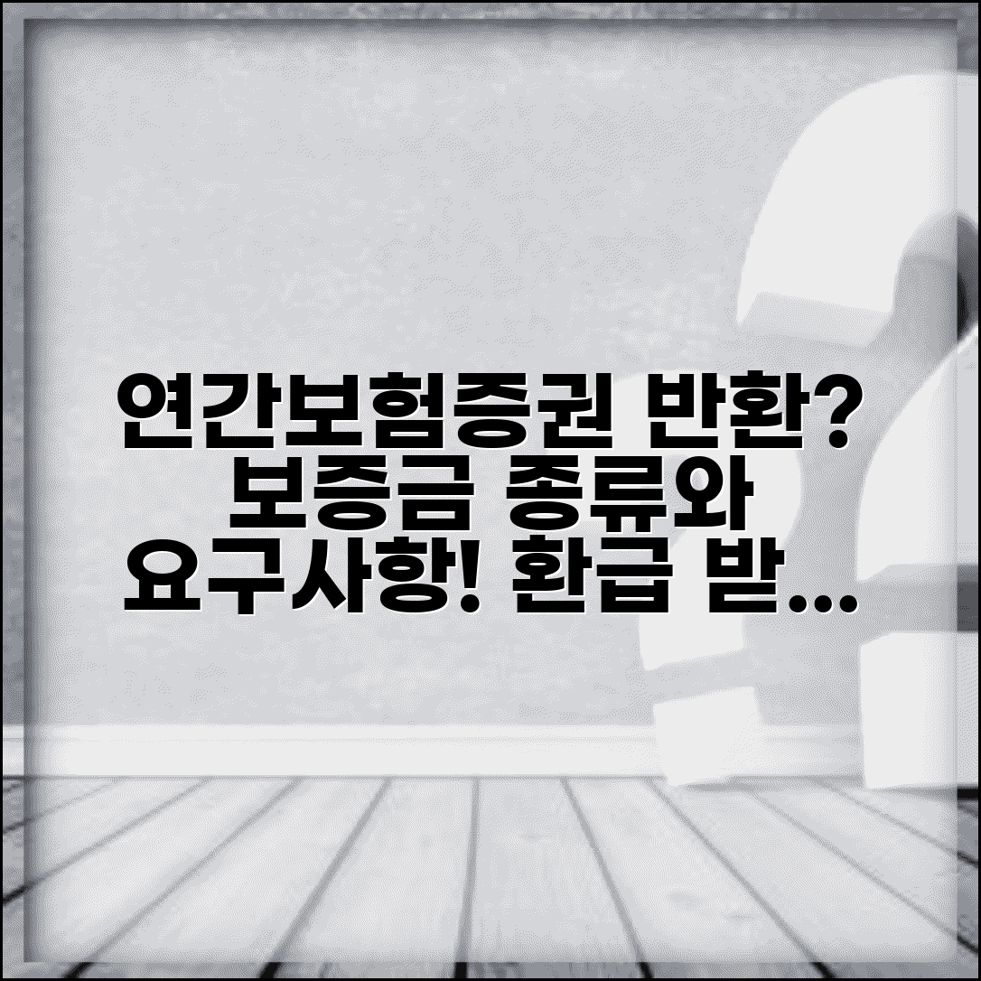 연간보험증권 반환 기초 | 가입 보증금 요건, 보증금 종류, 방법