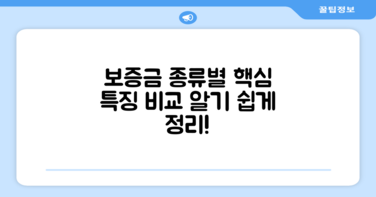 보증금 종류별 특징과 비교