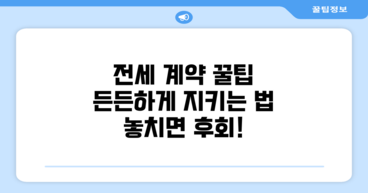 꿀팁으로 든든하게 전세 계약