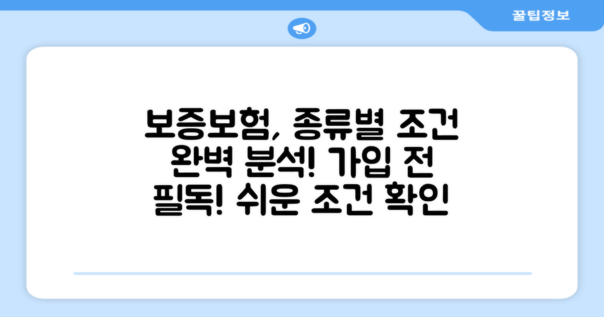 보증보험 종류별 가입 조건 분석
