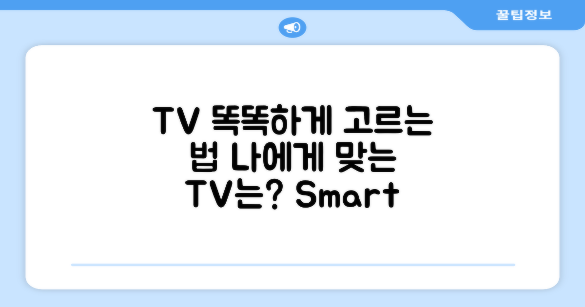나에게 맞는 TV 선택 가이드
