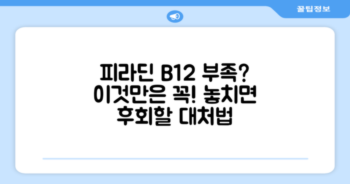 피라딘B12 부족 시 대처 방안