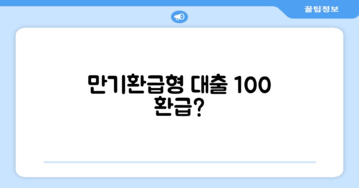 만기환급형 대출 기본 개념