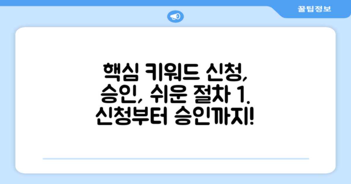 신청부터 승인까지 쉬운 절차