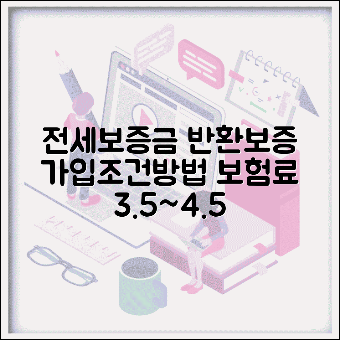 전세보증금 반환보증 가입조건 및 방법 | 집주인 동의, 보험료 3.5~4.5%, 보증료 4~5%