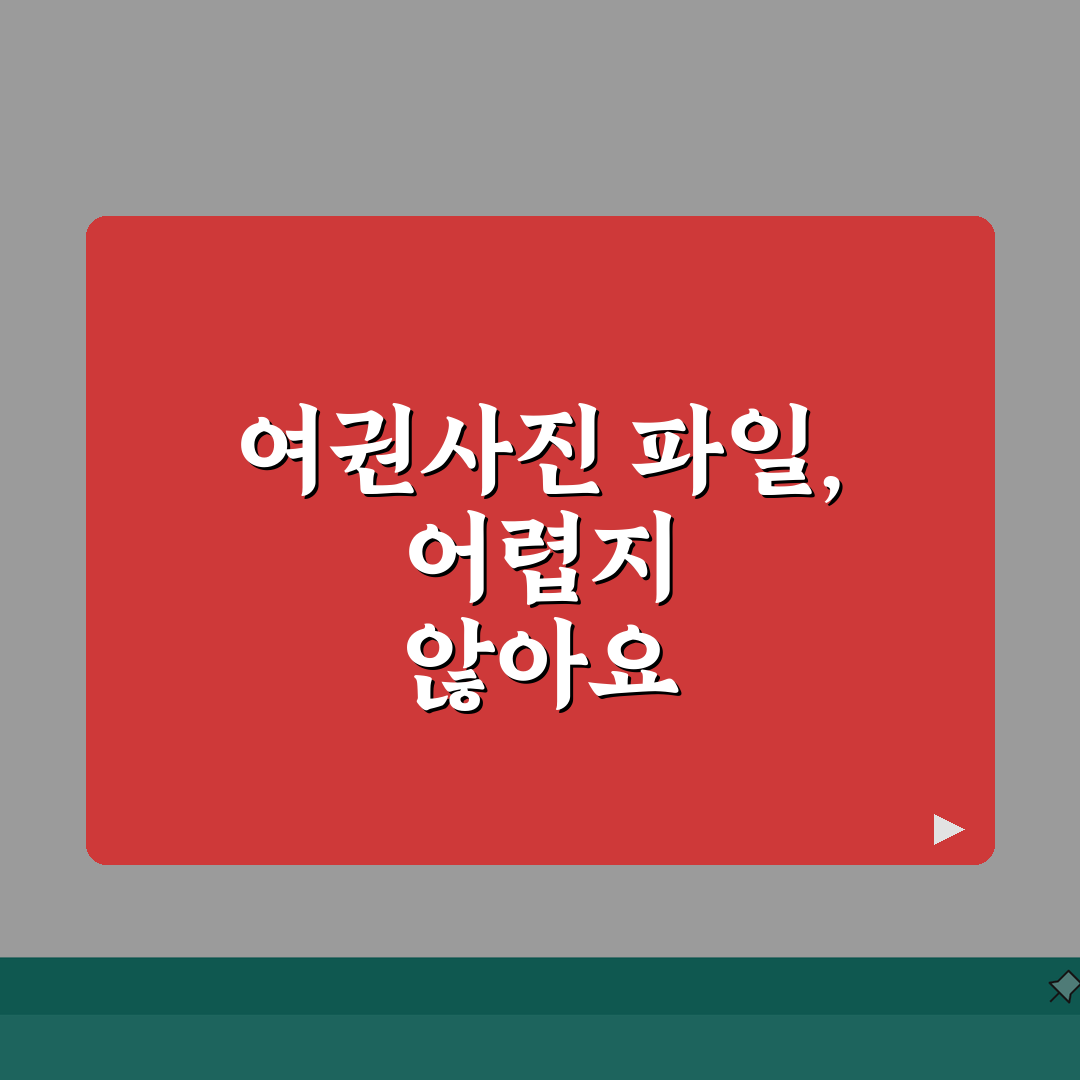 여권사진 파일로 준비하는 방법 | 디지털 제출 시 주의사항 꿀팁 공유!